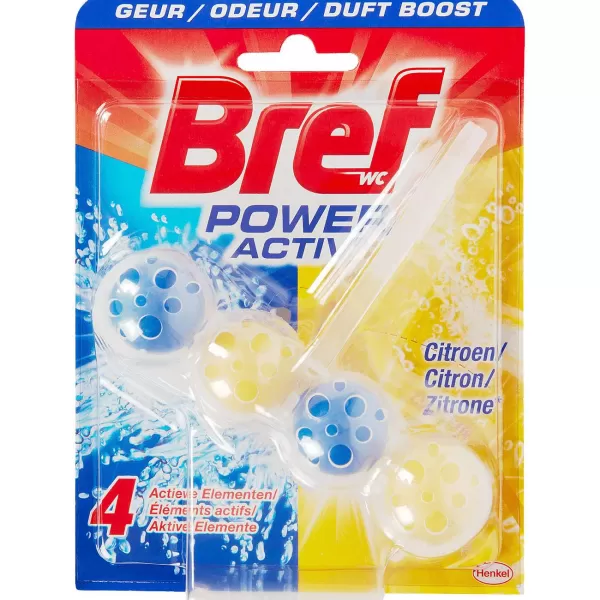 Bref Power Activ' Toiletblok Citroen Blauw,Geel Cheap