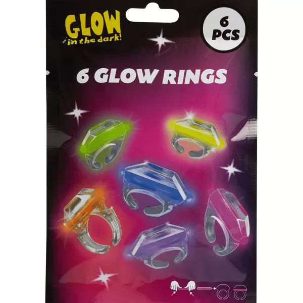 Merk Glow In The Dark-Ringen Meerkleurig Cheap