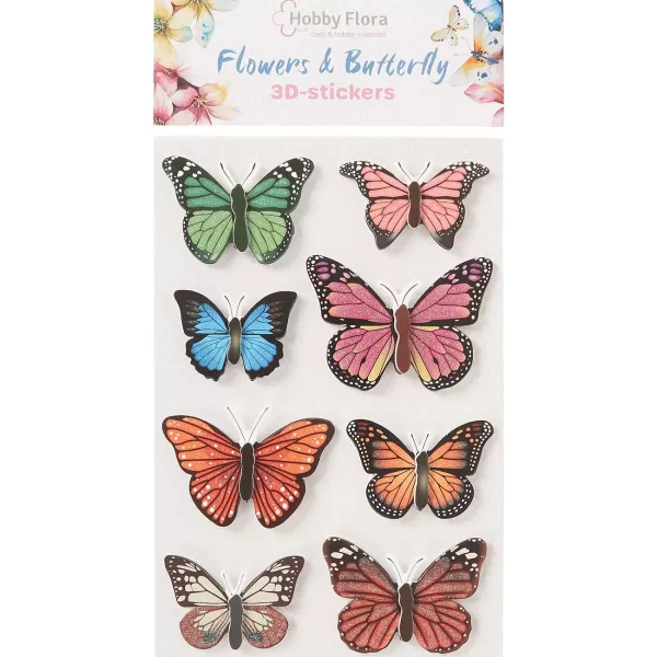 Office Essentials Hobby Flora Vlinder- En Bloemenstickers Print Discount