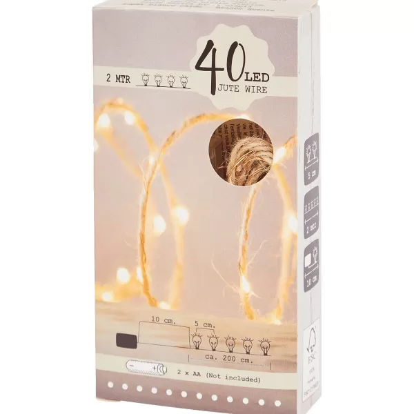 Merk Jute Touw Met Ledverlichting Beige Outlet