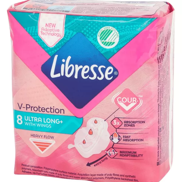 Libresse V-Protection Maandverband Ultra Long+ Best