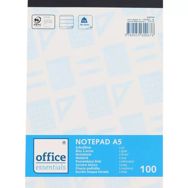 Office Essentials Schrijfblok A5 Hot