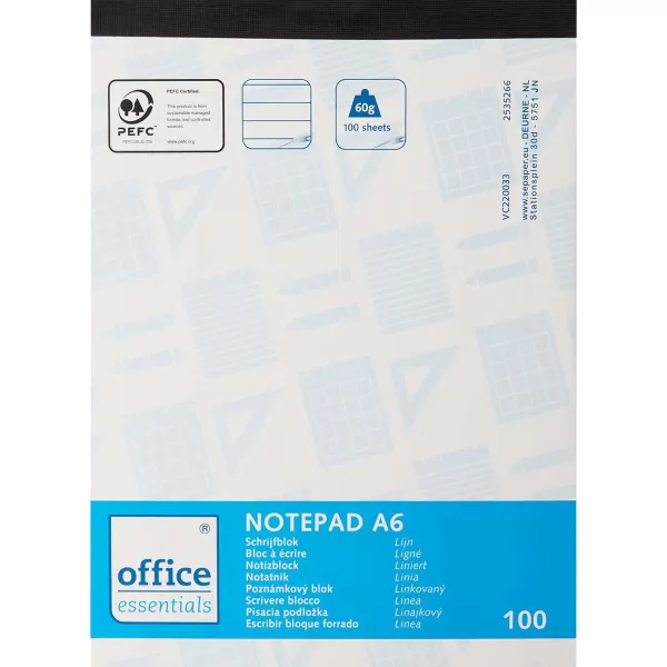 Office Essentials Schrijfblokken A6 Hot