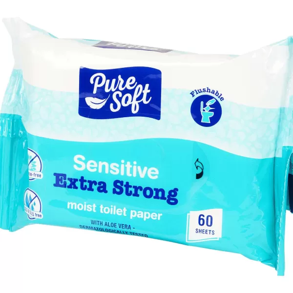 Pure Soft Sensitive Vochtig Toiletpapier Bio-Flush Best Sale