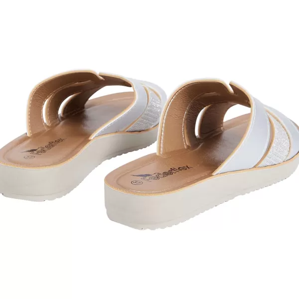 Merk Slippers Zilver,Zwart Sale