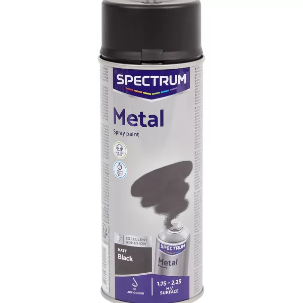 Spectrum Spuitverf Voor Metaal Mat Zwart New