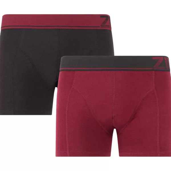 Ziki Bamboe Boxershorts Blauw Rood Zwart Outlet Action Korting